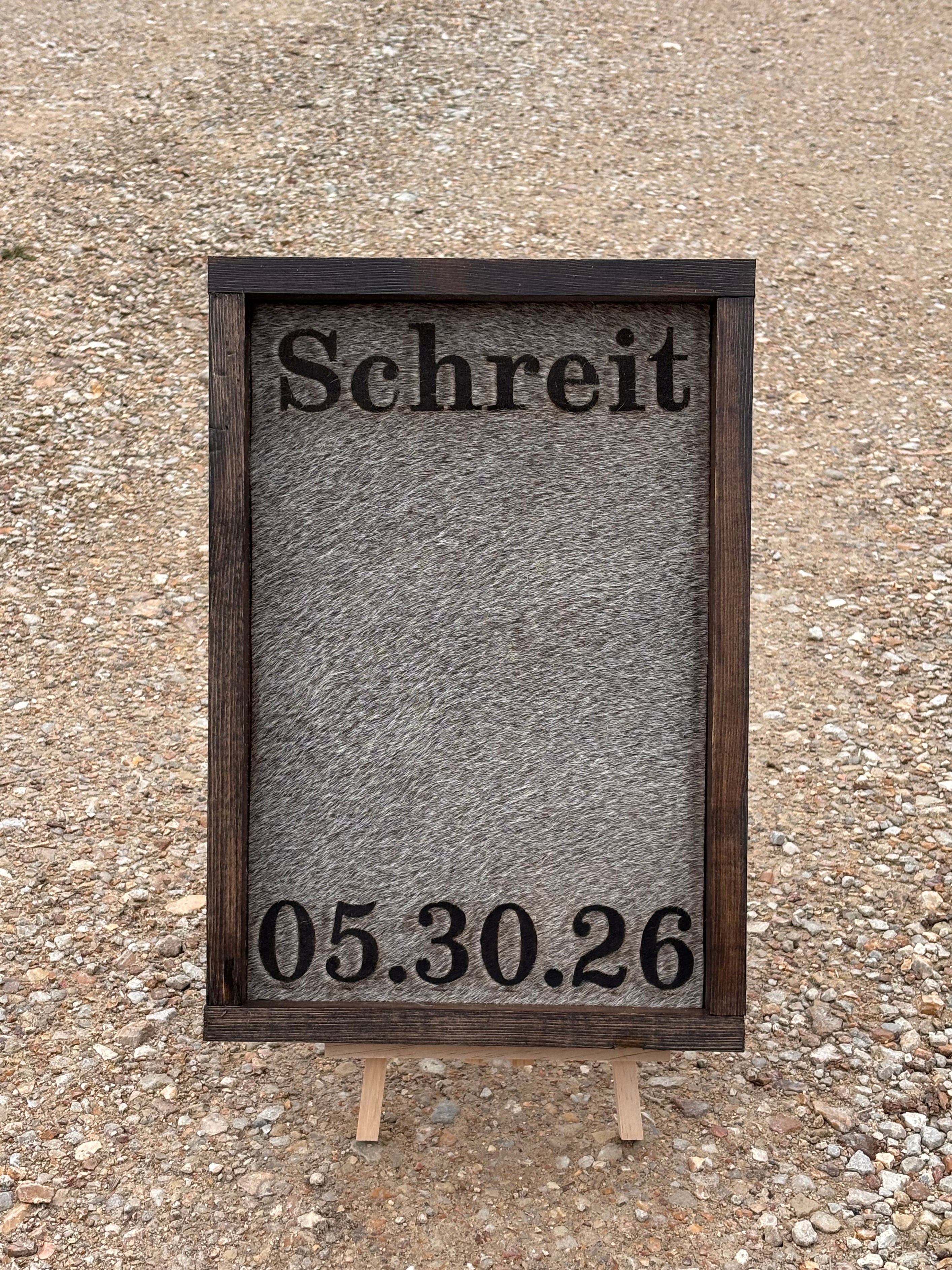 Cowhide Branding Sign