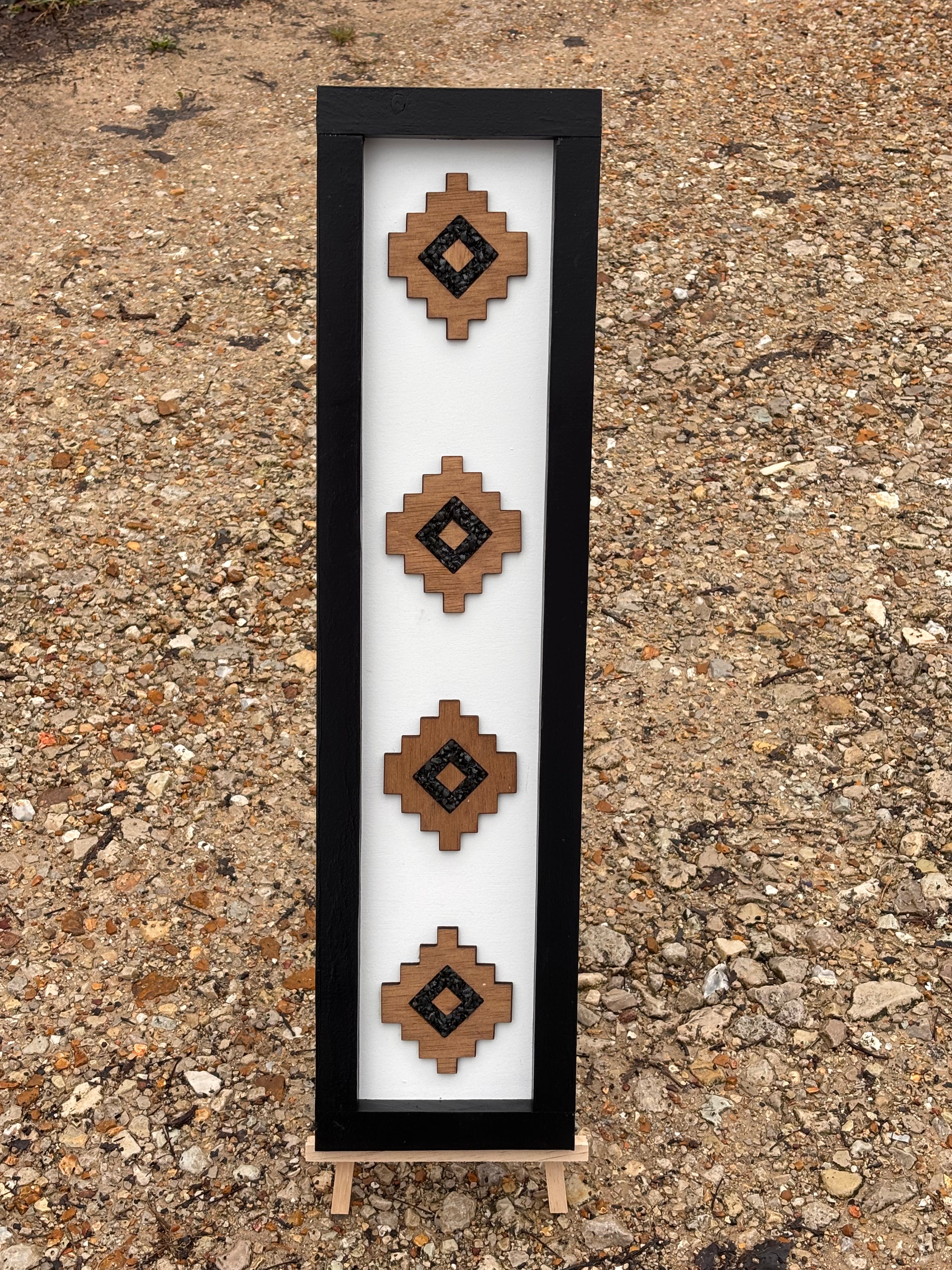 Stone Inlay Aztec Wall Sign (set of 2)