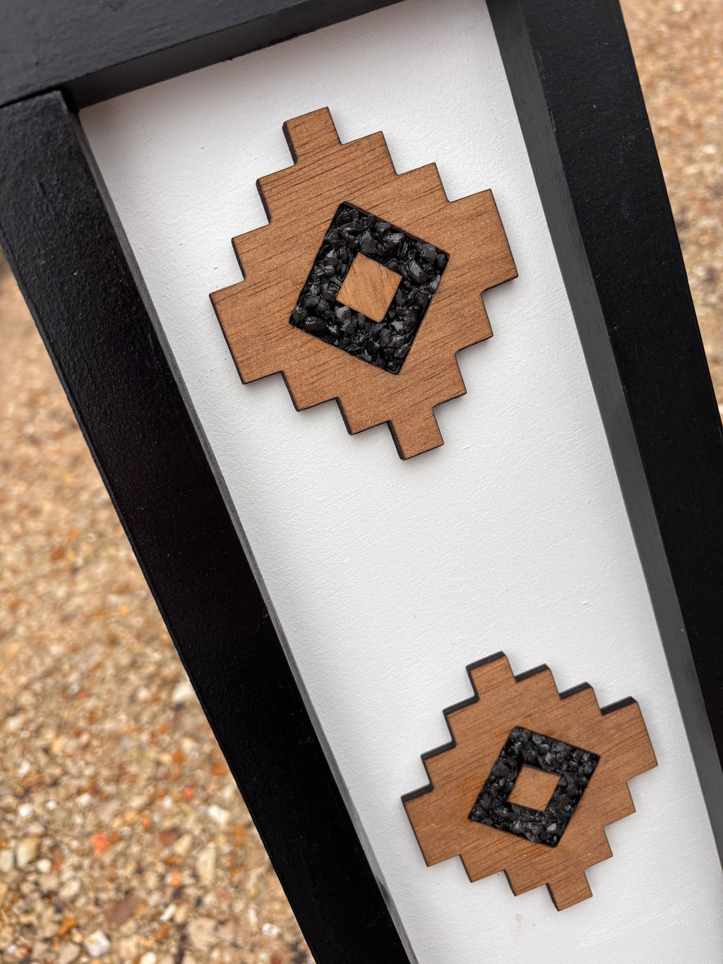 Stone Inlay Aztec Wall Sign (set of 2)